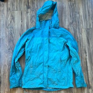 Marmot Blue Hooded rain Jacket